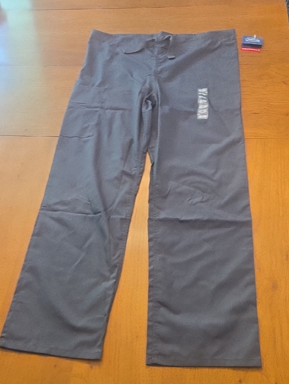Women’s Black Scrub Pants with Side Logo